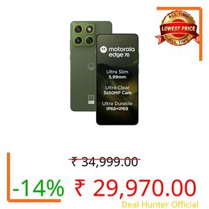 Motorola Edge 70 5G (Bronze Green, 8GB RAM, 256GB Storage) | Snapdragon 7 Gen 4 | 6.7" P-OLED 120Hz Display | 50MP Dual Rear Camera | 50MP Front Camera | 5000mAh Battery | 68W Charging
