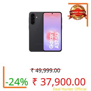 Samsung Galaxy A37 5G (Awesome Charcoal, 8GB RAM, 256GB Storage), Agentic AI, Triple Camera with Nightography Video, 2 Days Battery Life, 6 Gen OS Upgrades, IP68, 7.4mm Sleek, with No Cost EMI