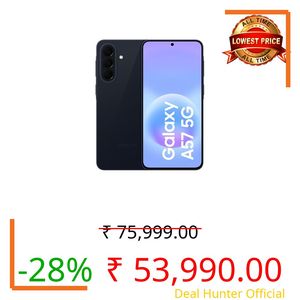 Samsung Galaxy A57 5G (Awesome Navy, 12GB RAM, 256GB Storage), Agentic AI, Triple Camera with Nightography Video, 2 Days Battery Life, 6 Gen OS Upgrades, IP68, 6.9mm Sleek, with No Cost EMI