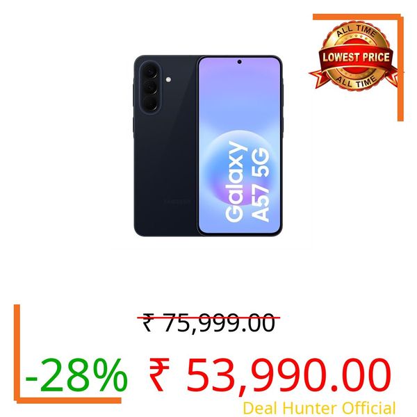 Samsung Galaxy A57 5G (Awesome Navy, 12GB RAM, 256GB Storage), Agentic AI, Triple Camera with Nightography Video, 2 Days Battery Life, 6 Gen OS Upgrades, IP68, 6.9mm Sleek, with No Cost EMI