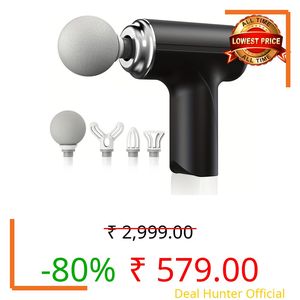 Diamo Care Massage Gun for Deep Tissue, Muscle & Body Pain Relief | Special Body Massager for Pain Relief | Massage Gun for Back Leg & Full Body, Neck, Shoulder, Back, Foot | 4 Specialized Heads For Full Body Pain Relief (ZBlack)