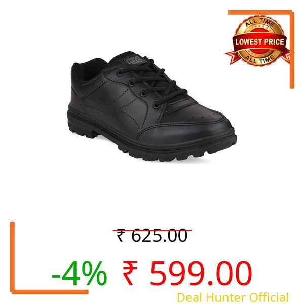 Campus Child CS-63B BLK School Shoes - 2UK/India 1 Pair