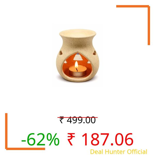 KC KULLICRAFT Beige Ceramic Aroma Oil Diffuser Burner