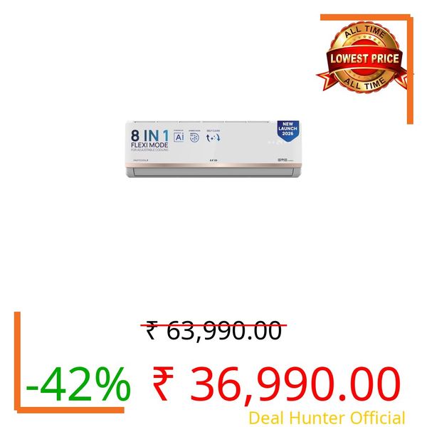 IFB 1.5 Ton 3 Star,New star rated,AI Powered Inverter Split AC,Hybrid Mode, 8in1 Flexi Mode, Heavy Duty Compressor, 4 Way Swing, Self Clean, Dual Gold Fins,100% Copper Tubes,CI193GN22RGM3, white