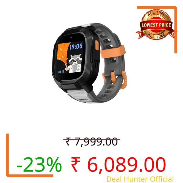 Noise Junior Explorer 2 Smart Watch for Kids with 4G SIM Compatible, 2-Way Video & Voice Calling, Geofencing, Real Time Location Monitoring via Google Maps, IP68, SOS Emergency Alerts (Lava Blast)