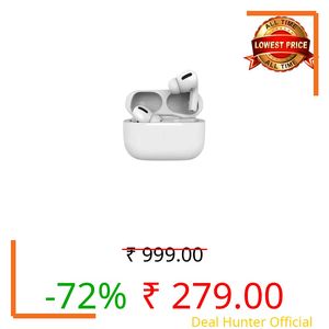 Marvilo Mart Wireless Earbuds Bluetooth 5.1 TWS Earphones Full Touch Control Headphones Built-in Microphone Immersive Sound Quality Ensure Fast Stable & Connection Smart LED Headset Sports Bud (White)