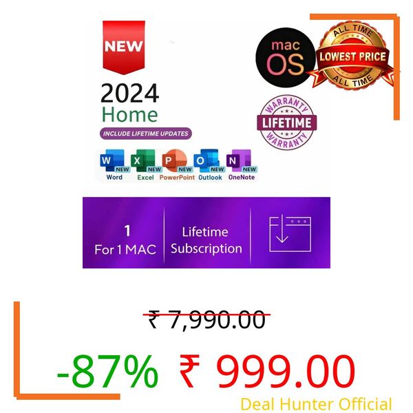 OFFICESUITE Home Standard Ms 2024 for macOS Ms with NEW 2026 UPDATED Lifetime Activation | Single User License | Compatible with Apple Silicon (M1 M2 M3 M4) All Macs | Pre-Activated | with Online Updates (Authorized Partner)