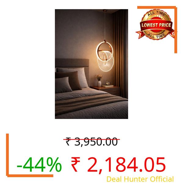 FILLISKA® 3 in1 Colour Changing LED Luxurious Hanging/Pendant Light (FrenchGold-MX8111)