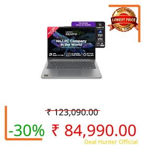 Lenovo IdeaPad Slim 5 AMD Ryzen AI 7 350 (24GB RAM/1TB SSD/14 (35.5cm)/WUXGA OLED/Lenovo AI Now/Copilot+ PC/Windows 11/MSO 365 Basic+Office 2024/1Yr ADP Free/Grey/1.4Kg), 83HX009DIN AI Laptop
