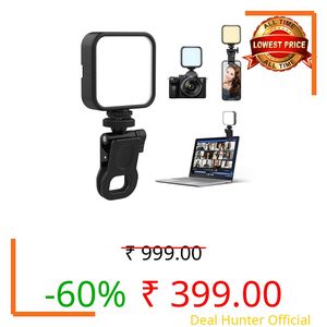 Selfie Light with 3000-9000K Adjustable CCT | 3 Light Modes (White/Warm/Natural) | 7W Power, 2000mAh in-Built Battery, USB-C Charging, Portable Size for Phones, Vlogging & Video Making