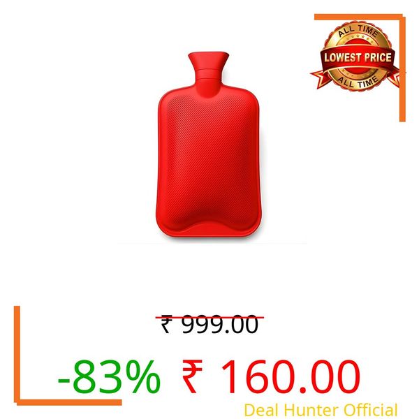 ALIS PRO Hot Water Bag 2 Litre for Pain Relief | Leak-Proof Rubber Hot Water Bottle for Period Cramps, Back Pain, Neck & Joint Pain | Reusable Hot & Cold Therapy Bottle | Flexible & Durable Hot Water Bag