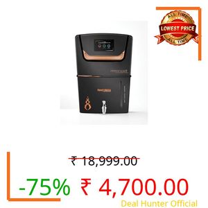 Aqua X Pure HydroLux New AI Black RO+UV+UF Purifier | Copper+Zinc Infusion | Advanced TDS Taste Adjuster | 20 LPH deep purification |12 L Water Tank | 1 Year Warranty.