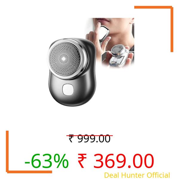 Mini Electric Shaver for Man, Portable Shaving Machine for Man, Pocket Size Clean Shave Trimmer for Men, Foil Shaver for Men, Type-C Fast Charging, Wet and Dry Use for Outdoor, Home, Travel