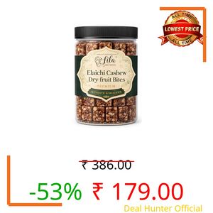 LILA DRY FRUITS Dry Fruit Bites 100 gms Elaichi Cashew Dry Fruits Barfi | Dates, Cashews, Cranberries, Desi Ghee & Cardamom | Soft Energy Bites | Natural Sweet Snack for Daily Munching