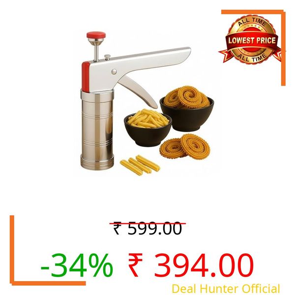 theaoo Stainless Steel Murukku Maker Machine Idiyappam Maker Chakli Maker Machine Steel Sev Maker Machine for Home Noodles Maker Namkeen Maker Machine Paper (Pack of 1)