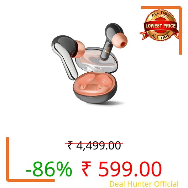 Mivi DuoPods Infinity True Wireless Earbuds, 70H Playtime, 3D Soundstage, AI-ENC HD Calls, 13mm Drivers, AAC Audio, Bluetooth 5.3, IPX4, Made in India