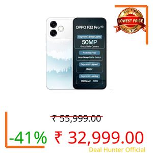 Oppo F33 Pro 5G Smartphone (8GB RAM, 128GB Storage, Misty Forest) |50MP Ultrawide Selfie Camera|7000 mAh Long Battery Life | 80W Fast Charging-with No Cost EMI/Bank Offers