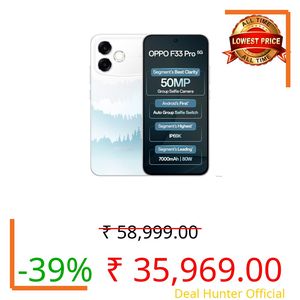 Oppo F33 Pro 5G Smartphone (8GB RAM, 256GB Storage, Misty Forest) |50MP Ultrawide Selfie Camera|7000 mAh Long Battery Life | 80W Fast Charging-with No Cost EMI/Bank Offers