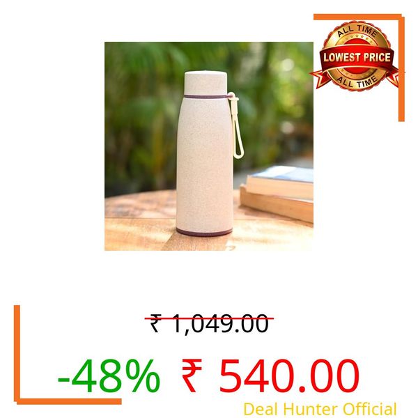 Eha Earth Friendly Motiva Water Bottle Made with Rice Husk, 400ml