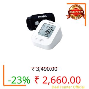 Omron HEM 7183T1 FLIN Upper Arm Automatic Blood Pressure Monitor with Bluetooth, IntelliWrap 360° Accuracy Cuff and Large Display