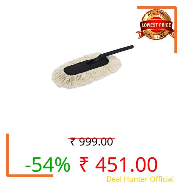 zedx Microfiber Car Duster Brush, Scratch-Free Wax Treated Cleaning Tool for Cars Bikes SUV Truck, Reusable Eco-Friendly Dust Remover