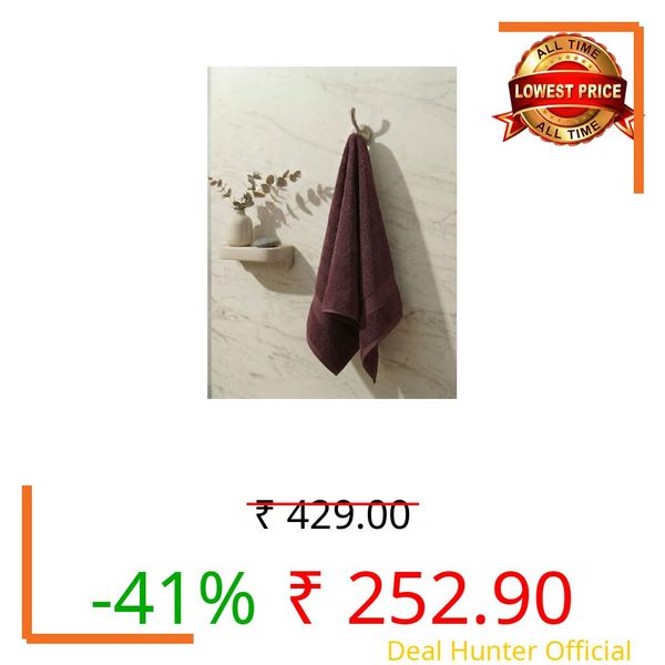 Monte Carlo Essential 100% Cotton Bath Towel | 380 GSM Lightweight & Quick Dry | Soft Absorbent Compact Towel 60x120 cm | Skin Friendly Bathroom Towel for Gym, Travel & Daily Use (Jazz) | Brunette