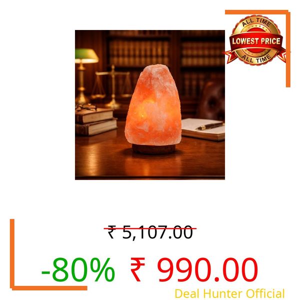 Natural Himalayan Pink Rock Salt Lamp 3-4 Kg (Miner' Golden Craft Himalayan Rock Salt lamp) Himalayan Pink Salt Lamp - Rock Crystal Table Lamp with Wooden Base Mystery and Magic of Soul