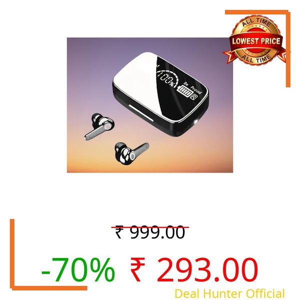 M19 Wireless Bluetooth Earbuds with LED Power Display, Touch Control, Wireless Charging Case