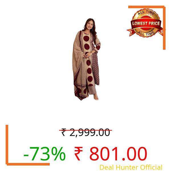 Klosia Women Printed Straight Kurta and Pant Set with Dupatta | Printed Kurta Set | Viscose Kurta Set | Women Kurta Sets | Summer Suit | (in, Alpha, 3XL, Standard, Maroon)