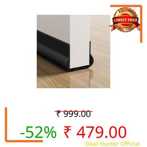 GSAINTLY® Gap Filler for Door Bottom Seal Strip - Sound-Proof, Reduce Noise, Energy Saving Door Stopper for Reduce Door Dust, Insects Protector (Black)