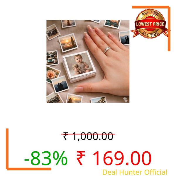 PixLuv PIXLUV Customised 36 square Mini Photo Prints for mobile phone case and keychain holders | 300 GSM Glossy Polaroid Photo small Album with Your Photos for Birthday,Wedding Gifts|3 X 3|polaroids