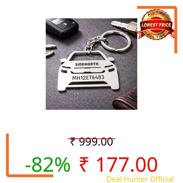 Personalized Stainless Steel Keychain with Name Engraving, Custom Metal Key Ring for Car Bike Keys, Unique Gift for Men Women Dad Mom Couple Birthday Anniversary (Car)