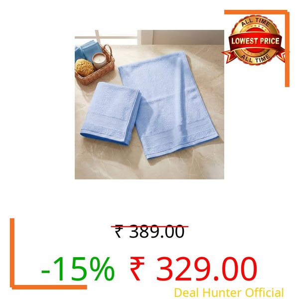 LANE LINEN 450 GSM 100% Cotton Colorado Hand Towel 2PC - Dusty Blue