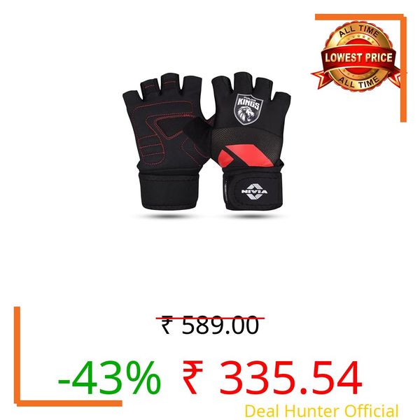 Nivia X Punjab Kings Forge Cross Training Gloves – Breathable Mesh Back, Padded Pu Palm, Flexible 4-Way Stretch Fit for Gym & Functional Training, Small