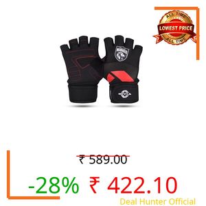 Nivia X Punjab Kings Forge Cross Training Gloves – Breathable Mesh Back, Padded Pu Palm, Flexible 4-Way Stretch Fit for Gym & Functional Training, Medium
