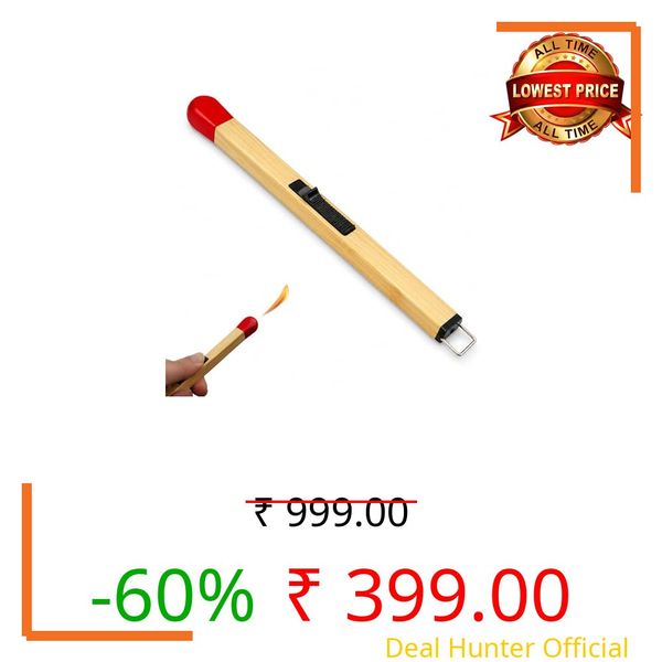 PANCA Match Stick Shaped Gas Lighter for Kitchen | Long Handle Butane Gas Lighter for Stove, Candle & BBQ | Windproof Flame Lighter, Refillable Multipurpose Lighter for Outdoor Use & Home