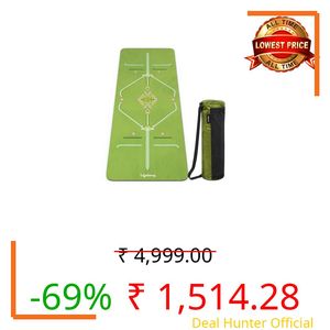 Lifelong Suede & Natural Rubber Yoga Mat for Woman & Man | Non-Slip & Anti-Skid | 4mm Yoga Mat for Man |Exercise Mat for Yoga, Workout & Pilates | Gym Equipment for Home Workout | Free Carry Bag (Green)
