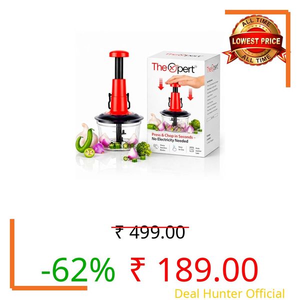Chopper for Kitchen Use | Vegetable Chopper for Kitchen | Manual Push Chopper for Onion, Tomato & Vegetables | Hand Vegetable Cutter Machine for Salad, Fruits & Garlic
