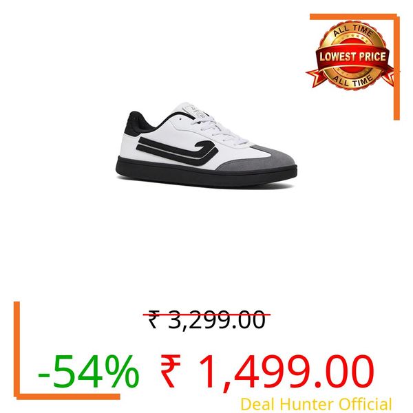 Campus Men's ROLIM WHT/BLK Sneakers - 6UK/India 1 Pair