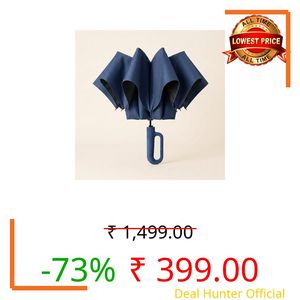 Roughhouse UV Protection Travel Umbrella for Sun & Rain | Auto Open Close | Windproof Compact Folding Umbrella with FlexLoop™ Handle | Lightweight for Men, Women & Kids