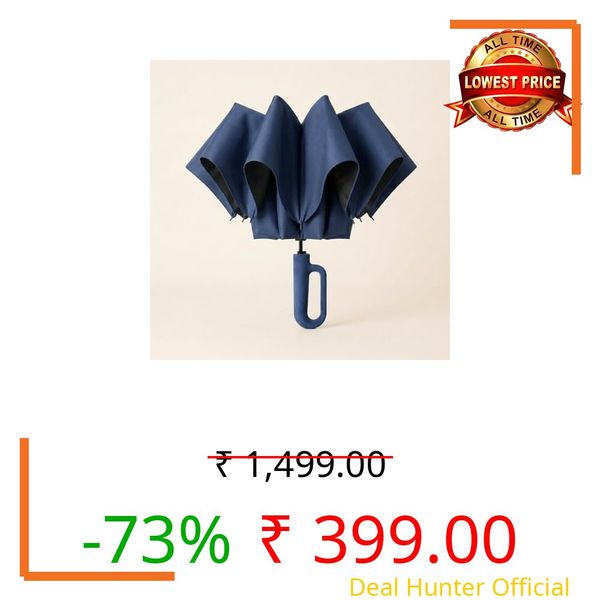 Roughhouse UV Protection Travel Umbrella for Sun & Rain | Auto Open Close | Windproof Compact Folding Umbrella with FlexLoop™ Handle | Lightweight for Men, Women & Kids