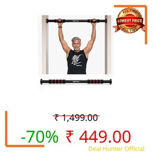 Lifelong Pull Up Bar for Home Kids| Adjustable 62–100 cm Doorway PullUp Bar For Home Gym Equipment |No Screw Pull Up Bar Door Mounted |100kg Capacity, Anti-Slip Lock, Foam Grip Handles |Gym Equipment for Home Workout