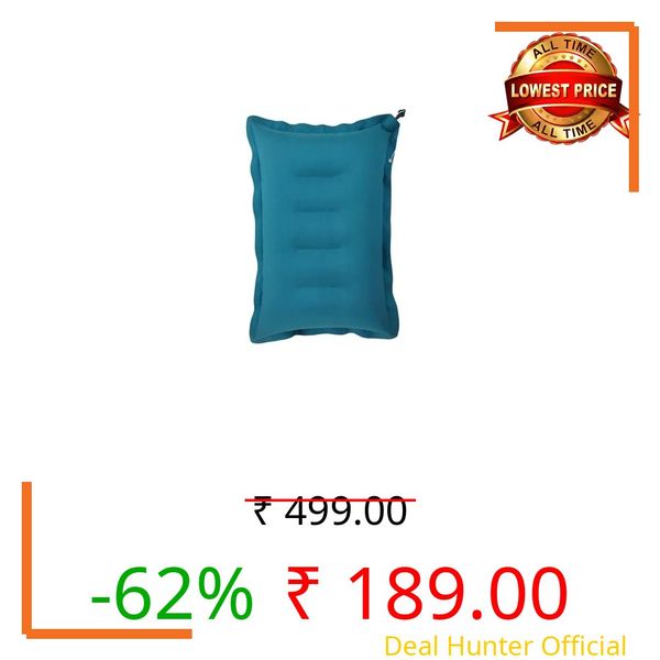 Aim Emporium Rectangular Inflatable Air Pillow for Travel in Train, Bus and Flights for Sleeping Size Standard.