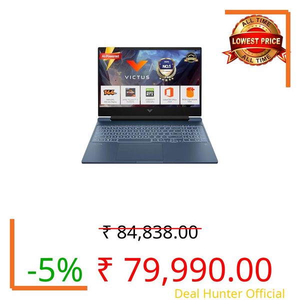 HP Smartchoice Victus, AMD Ryzen 7 7445HS, 6GB RTX 3050, 16GB DDR5(Upgradeable) 512GB SSD, 144Hz, 300 nits, 15.6''/39.6cm, Win 11, Office 24, Blue, 2.29kg, fb3134/20ax, Xbox Gamepass*, Gaming Laptop