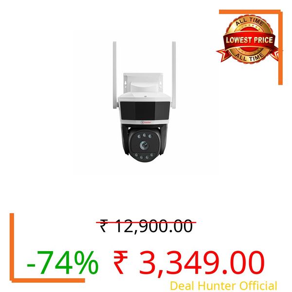 Trueview 3MP Wi-Fi All Time Colour Mini Pan-tilt CCTV Camer | STQC Approved | 360° Pan Tilt | Human Detection | 2-Way Audio | Supports 256 GB Memory Card & Cloud | Alexa | T18290S