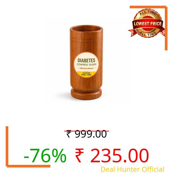 Bird Snapper Vijaysar Wood Herbal Tumbler, Ayurvedic Pterocarpus Marsupium Glass, 90 ml, for Blood Sugar Control, Liver Health, Weight Loss and Digestion (Pack of 1)