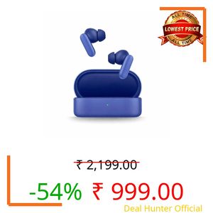 Original Earbuds Compatible with OnePlus Nord Buds 2r TWS Earbuds up to 54 Hours Playback, 2-mic Clear Calls, 3D Spatial Audio, AI Translation, 12.4mm Drivers, Dual-Device Connectivity (Blue)