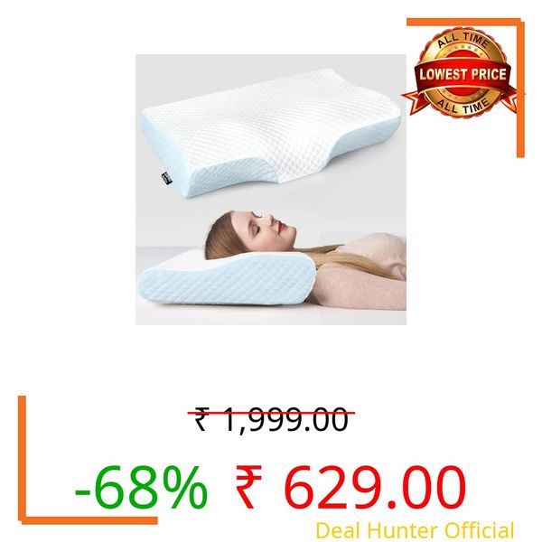 Blairmore Memory Foam Pillow,nek Pillow,Orthopedic Memory Foam Pillows Supports Neck Pain and Shoulder Pain for Sleeping, Ergonomic Cervical Pillow (Blue)
