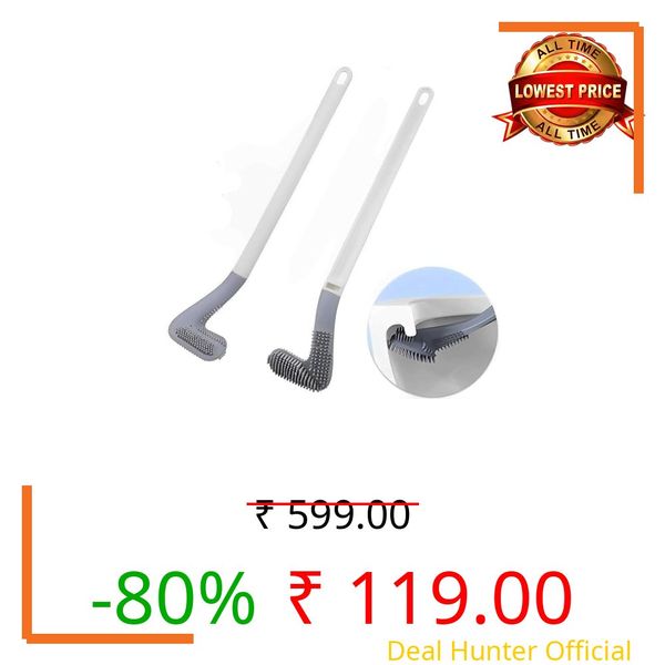 2 Pc Golf Toilet Brush Set with Holder, Bathroom Cleaning Brush, Toilet Bowl Cleaning Brush, Golf Style Toilet Cleaner Brush, Durable Bathroom Cleaning Accessories (Gray, 2 Pc)
