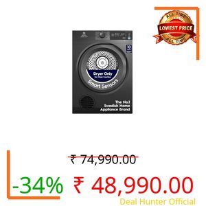 Electrolux 8.5Kg Vented Dryer Machine for Clothes, Reverse Tumbling, Smart Sensors, Colour Care, Drying Only - No Washing Function, UltimateCare 300, EDV854N3SB, Dark Silver